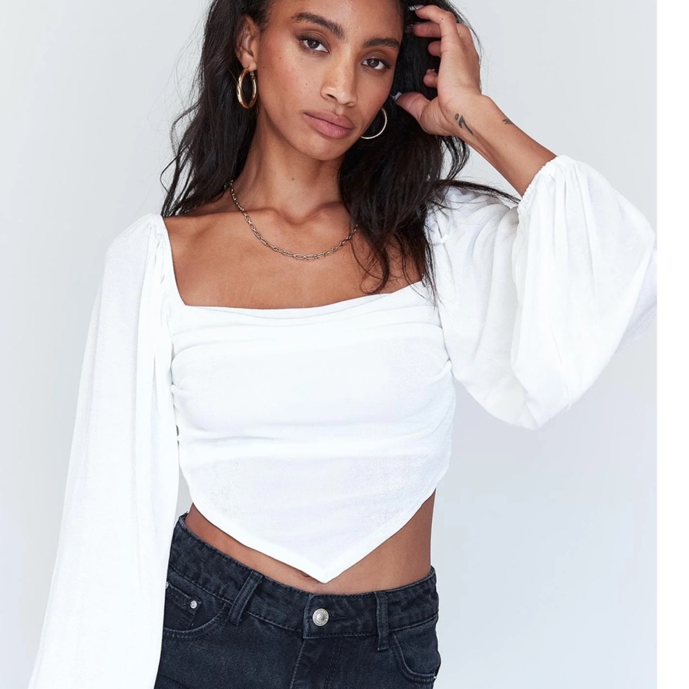 Princess Polly Malani Long Sleeve Top White